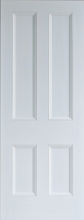 Primed flat panel door